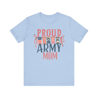Proud Army Mom Tee, Supportive Military Mom Shirt, Gift for Army Family, Patriotic Casual Wear,...