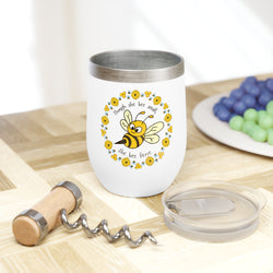 Fierce Bee Wine Tumbler - Funny Quote Travel Mug, Gifts for Wine Lovers, Spring Celebrations