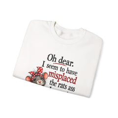Sarcastic Crewneck Sweatshirt - Don’t Give A Rats Ass