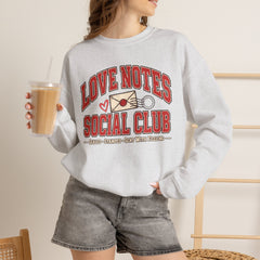 Love Notes Social Club Sweatshirt — Retro Valentine Crewneck