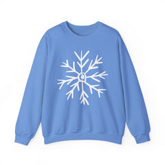 Cozy Snowflake Crewneck Sweatshirt for All Seasons |Hand drawn, Lounging, Holidays, Snow
