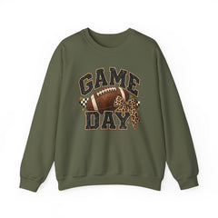 Game Day Sweatshirt — Leopard Football Graphic Crewneck