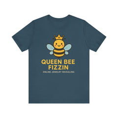 Queen Bee Fizzin' Unisex T-Shirt - Cute Bee Graphic Tee for Bee Lovers