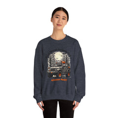 Spooky Adventure Sweatshirt - Jeepin' Through the Spooky Season, Unisex Crewneck, Fall Apparel, Halloween Gift, Cozy Halloween Wear