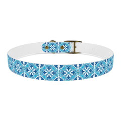 Dog Collar- Blue Mexican Talavera Tile Print