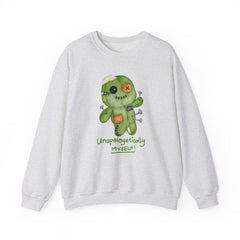Fun Voodoo Doll Sweatshirt, Unapologetically Myself Crewneck, Cozy Gift for Halloween, Casual Wear, Self-Love Apparel