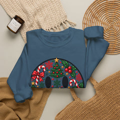 Christmas Smiley Crewneck Sweatshirt — Festive Holiday Smile Graphic
