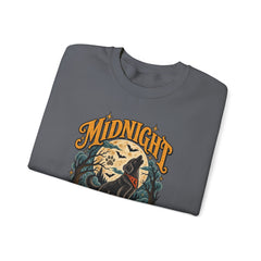 Midnight Howl Club Sweatshirt — Moonlit Wolves Graphic Crewneck