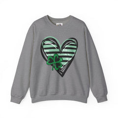 St. Patrick's Day Heart Sweatshirt - Unisex Heavy Blend Crewneck