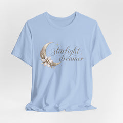 Starlight Dreamer Tee — Moon & Floral Graphic Shirt