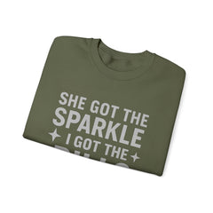 Funny He Gets the Bills & She Gets the Sparkle Unisex Sweatshirt by Gildan