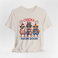 Chicka Boom Boom Patriotic Chickens Tee - 4th of July USA Shirt