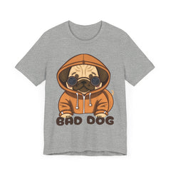 Graphic Tee with Cute Bad Dog Illustration - Unisex Jersey Short Sleeve Tee