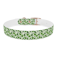 Dog Collar - Green Leprechaun Hats and Green Hearts Design