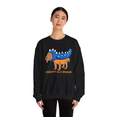 Sarcastic Crewneck Sweatshirt - I Identify As A Dragon