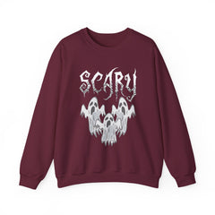 Scary Ghosts Unisex Crewneck Sweatshirt | Halloween Apparel, Spooky Sweatshirt, Ghost Theme, Gift for Halloween Lovers, Cozy Fall Fashion