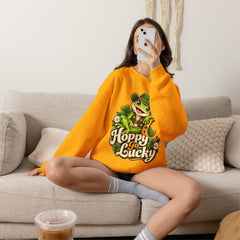 Hoppy Go Lucky Frog St. Patrick’s  Day Sweatshirt