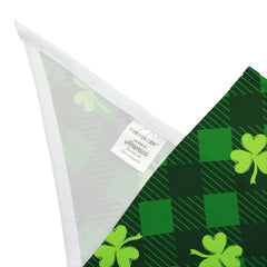St. Patrick's Day Pet Bandana - Clover on Plaid