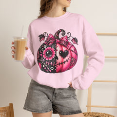 Pink Sugar Skull Pumpkin Sweatshirt ~ Halloween Vibes