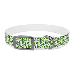 Dog Collar - Green Leprechaun Hats and Green Hearts Design