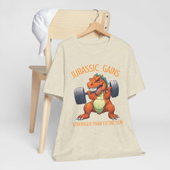 Jurassic Gains- Fitness T-shirt for Gym Workouts