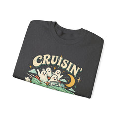 Cruisin' With My Boos Sweatshirt — Cute Ghost Halloween Crewneck