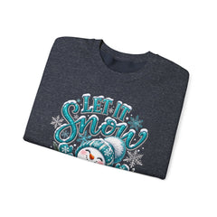 Let It Snow Snowman Crewneck Sweatshirt — Cozy Holiday Winter Pullover