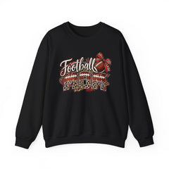 Football Mom Crewneck Sweatshirt — Leopard & Bow Team Spirit