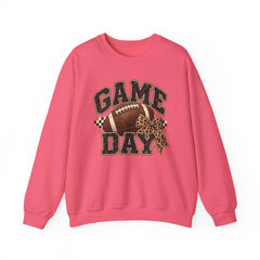 Game Day Sweatshirt — Leopard Football Graphic Crewneck