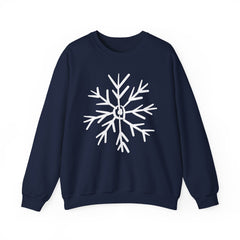 Cozy Snowflake Crewneck Sweatshirt for All Seasons |Hand drawn, Lounging, Holidays, Snow