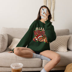 'Fa La La La Whatever' Cute Sleepy Reindeer Christmas Sweatshirt
