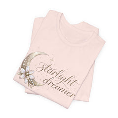 Starlight Dreamer Tee — Moon & Floral Graphic Shirt