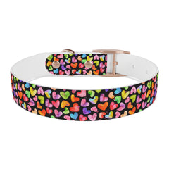 Dog Collar- Rainbow Hearts