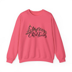 "Merry Christmas" Crewneck, Unisex Sweater, Winter Fashion, Festive Apparel, Holiday Gift, Christmas tree