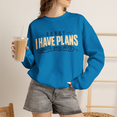 "Sorry I Have Plans With My Dog" Cozy Dog Lover Crewneck Sweatshirt