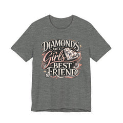 Diamonds Are a Girl's Best Friend T-Shirt – Retro Script Diamond Graphic Tee