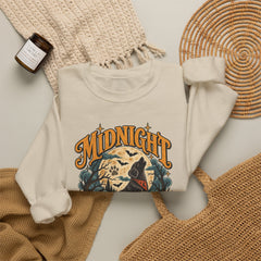 Midnight Howl Club Sweatshirt — Moonlit Wolves Graphic Crewneck