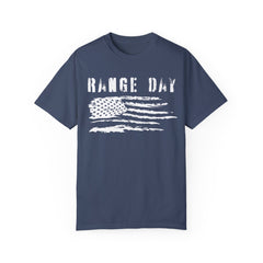 Range Day - FADED PRINT - T-shirt - Military Branches, Right to Bear Arms, American Flag