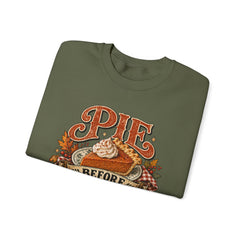 Pie Before People Crewneck Sweatshirt — Funny Thanksgiving Pie Lover Pullover - Fall Apparel