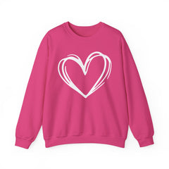 Hand Drawn Heart  - Valentine's Day Sweatshirt