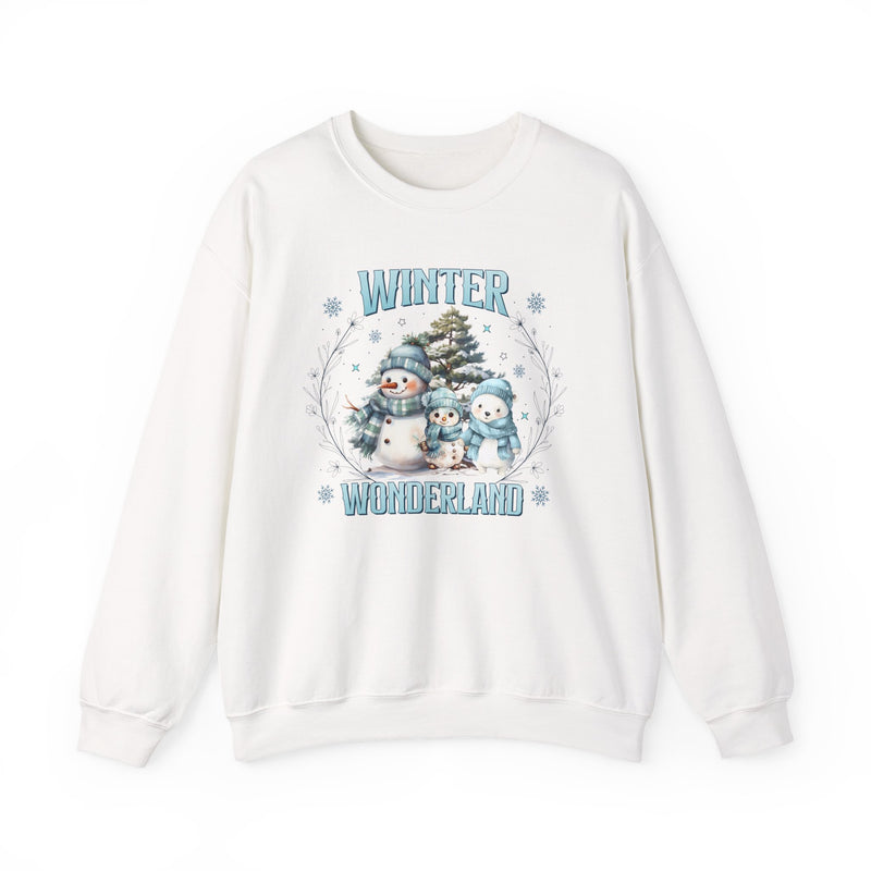 Winter Wonderland with Snowmen - Crewneck Sweatshirt -  Blue Design
