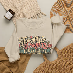 Thoughts & Prayers for Everyone Crewneck Sweatshirt - funny