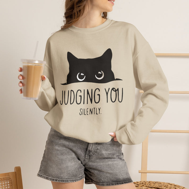 Cat - Judging You Silently Crewneck Sweatshirt