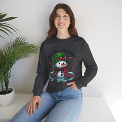 "I'm Having a Meltdown" Beautiful Melting Snowman Christmas Gildan Crewneck