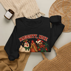 "Naughty, Nice & Slightly Feral" Holiday Christmas Crewneck Sweatshirt