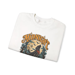 Midnight Howl Club Sweatshirt — Moonlit Wolves Graphic Crewneck