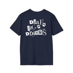 FB Rockstar Dog Unisex T-Shirt - Deaf Dogs Definitely Rock Piano/Keyboard Design