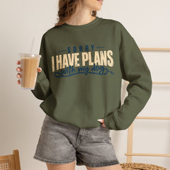 "Sorry I Have Plans With My Dog" Cozy Dog Lover Crewneck Sweatshirt