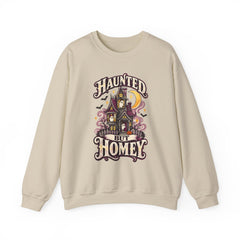 Haunted But Homey Sweatshirt — Cozy Halloween Haunted House Crewneck