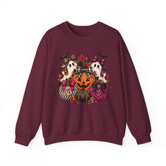 Halloween Ghosts & Pumpkin Crewneck Sweatshirt